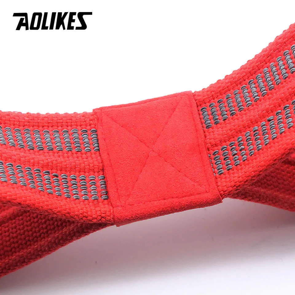 AOLIKES 1 Pair Figure 8 Weight Lifting Straps Weightlifting Powerlifting Sport Gym Fitness Bodybuilding Barbell Wrist Support