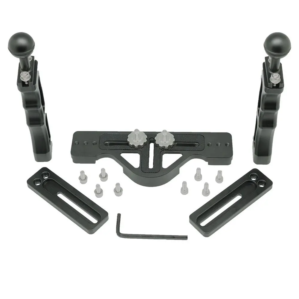 Hot! dưới nước Khay Vỏ Cánh Tay đối Gopro Action Máy Ảnh Chủ Đúp Grip Dive cho Canon Nikon Sony Fujifilm Olympus