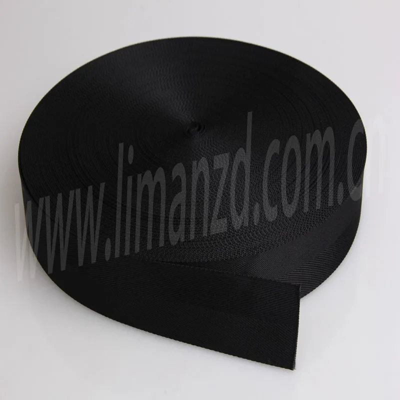 Wholesale 1.5Inch Black Color Herringbone Nylon Webbing