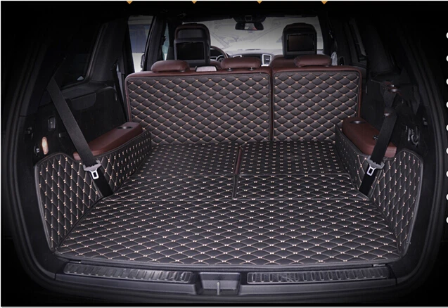 Good mats! Special trunk mats for Mercedes Benz GL 63 AMG X166 7seats 2016-2013 waterproof boot carpets for GL63,Free shipping