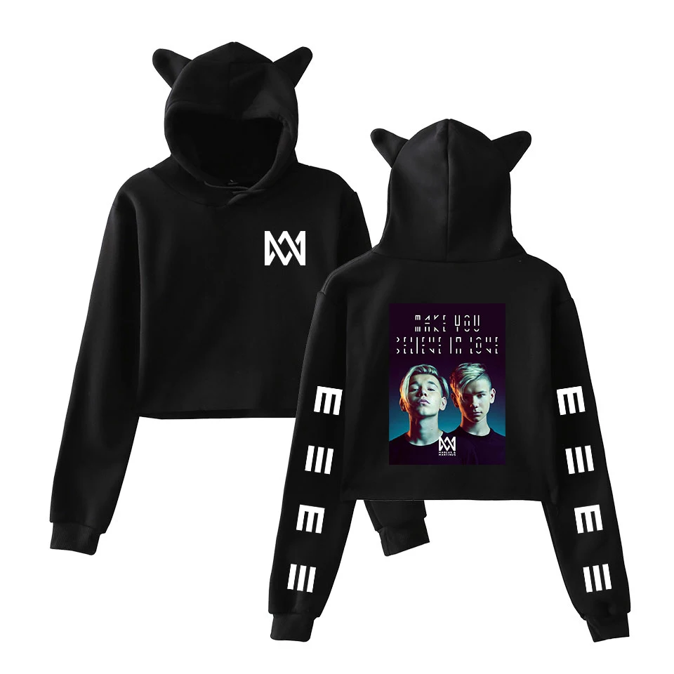 Hoodie Marcus & Martinus Cat Ear Hoodies Sweatshirt  Kpop  Cute Harajuku Sweatshirt Hoodies Pullover Tops