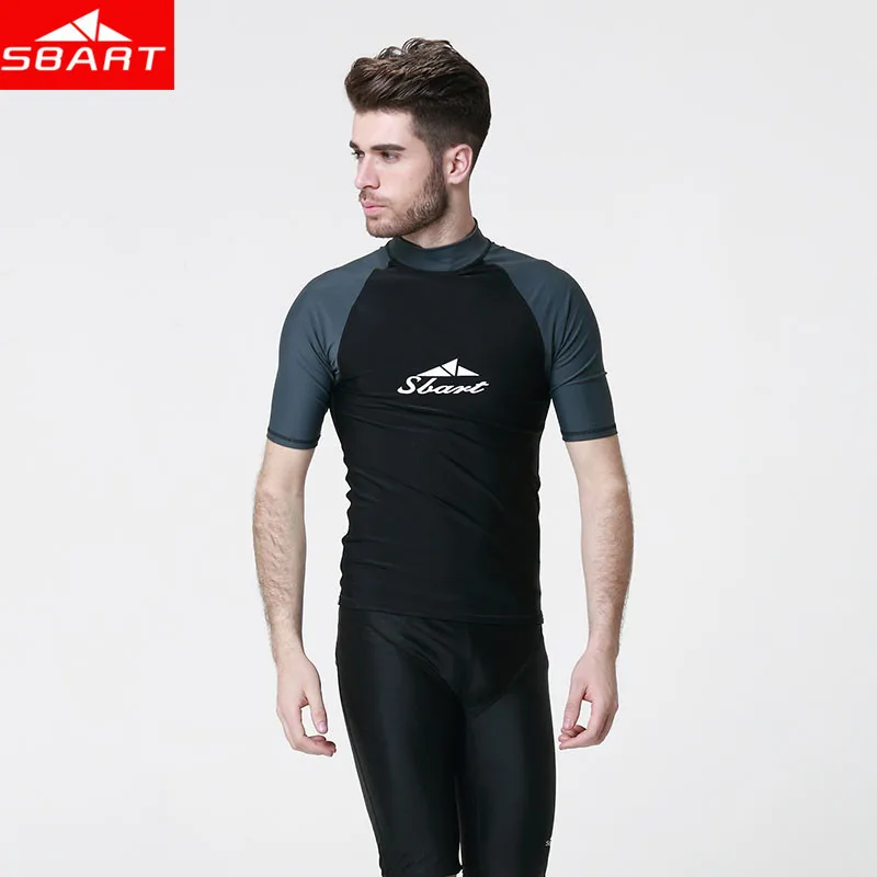

Short Sleeve Men Rashguard Shirt Anti UV Windsurf Swimwear For Men Surfing Swimming Triathlon Sport Wear UPF50+ Rashguard Top