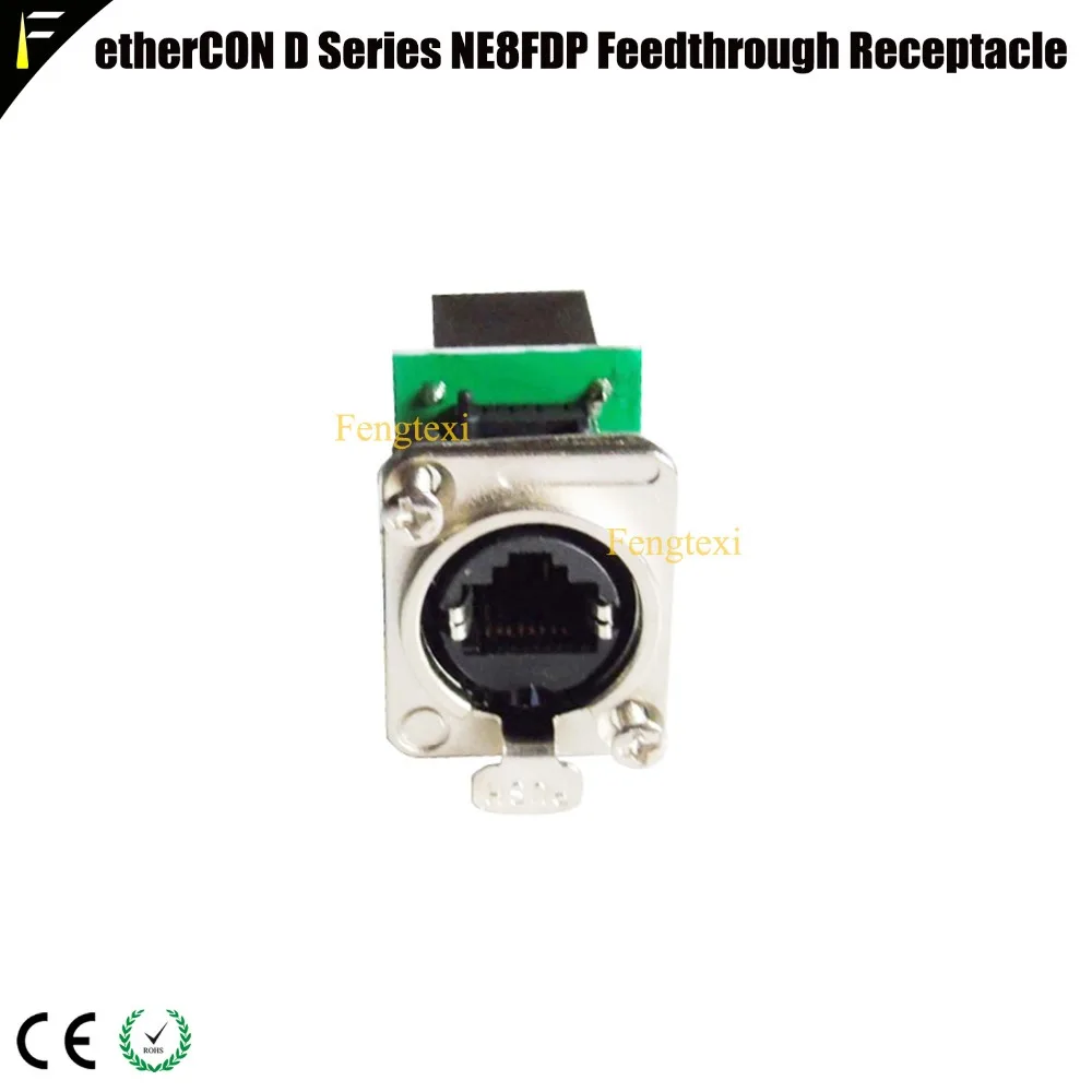 10pcs/lot Pro Audio Video Network Connector NE8FDP Ethercon RJ45 Feedthru D Series Jack Chassis Panel Mount Connector