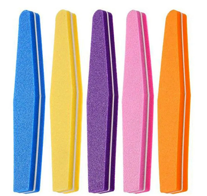 30Pcs/Lot Mix Color Nail Files Sponge Diamond Nail Buffer File Washable Lime Unghie 100/180 Nail Polish Buffer Block Suppliers