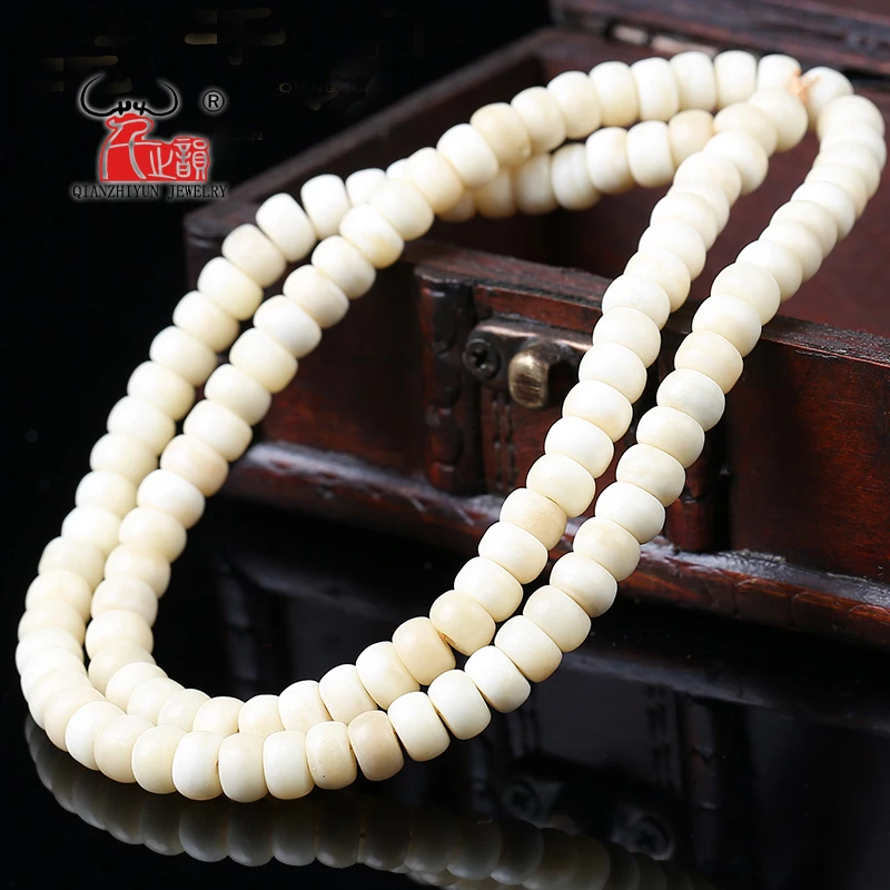 15PCS Natural yak bone beads Tibetan rosary beads DIY jewelry accessories.hole 1.5mm.