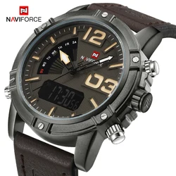 Naviforce relógio de pulso de quartzo masculino, esportes, militar, casual, marca superior, luxo