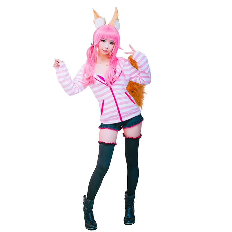 

FateEXTRA CCC Tamamo no Mae верхняя одежда, шорты, Униформа, аниме косплей костюмы 11