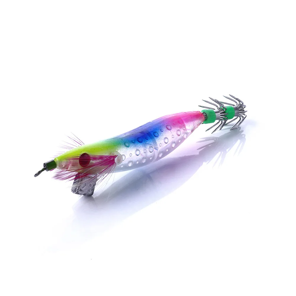 5PCS 10CM 9G Shrimp Fishing Lure Bait Luminous Squid Jigs with Hook Octopus Bait Pesca Fishing Tackles