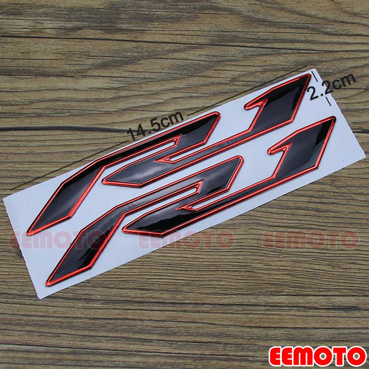 3D Raised Motorcycle Body Side Tank Pad Motorbike Fairing Decals decoration logo Label Emblem Stickers For YZF R1 R6 YZF-R1