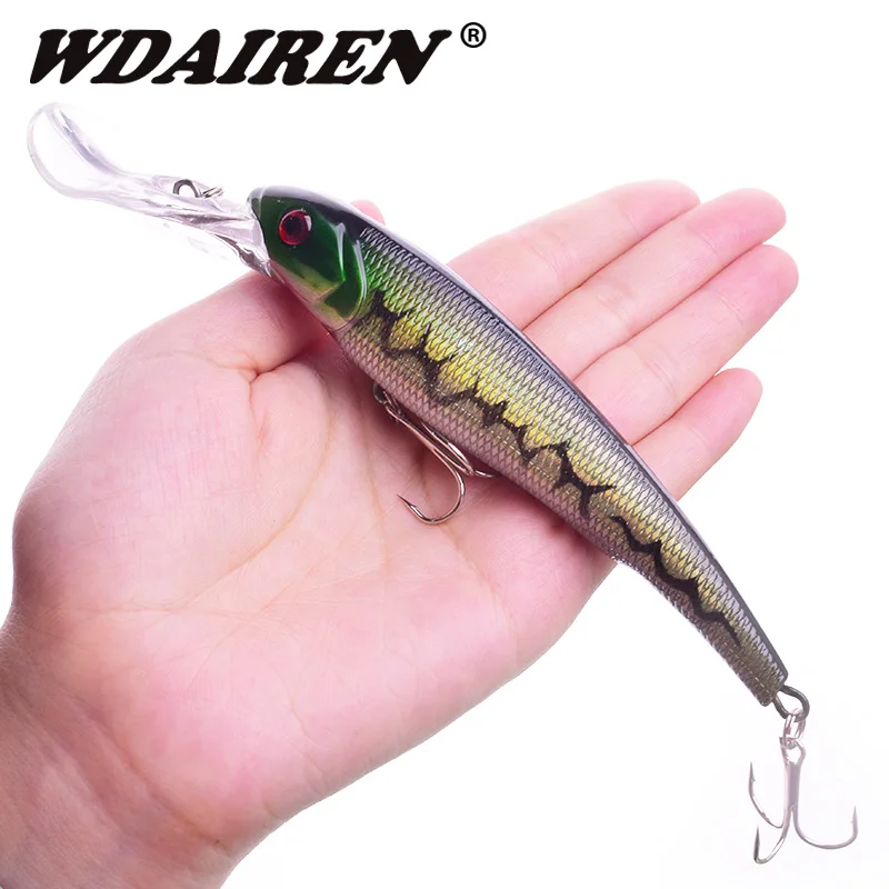 

1Pcs Big Minnow Fishing Lure Sinking Wobblers bait Tackle 16cm 28g Laser Artificial Hard Bait carp Bass lures Isca Crankbait