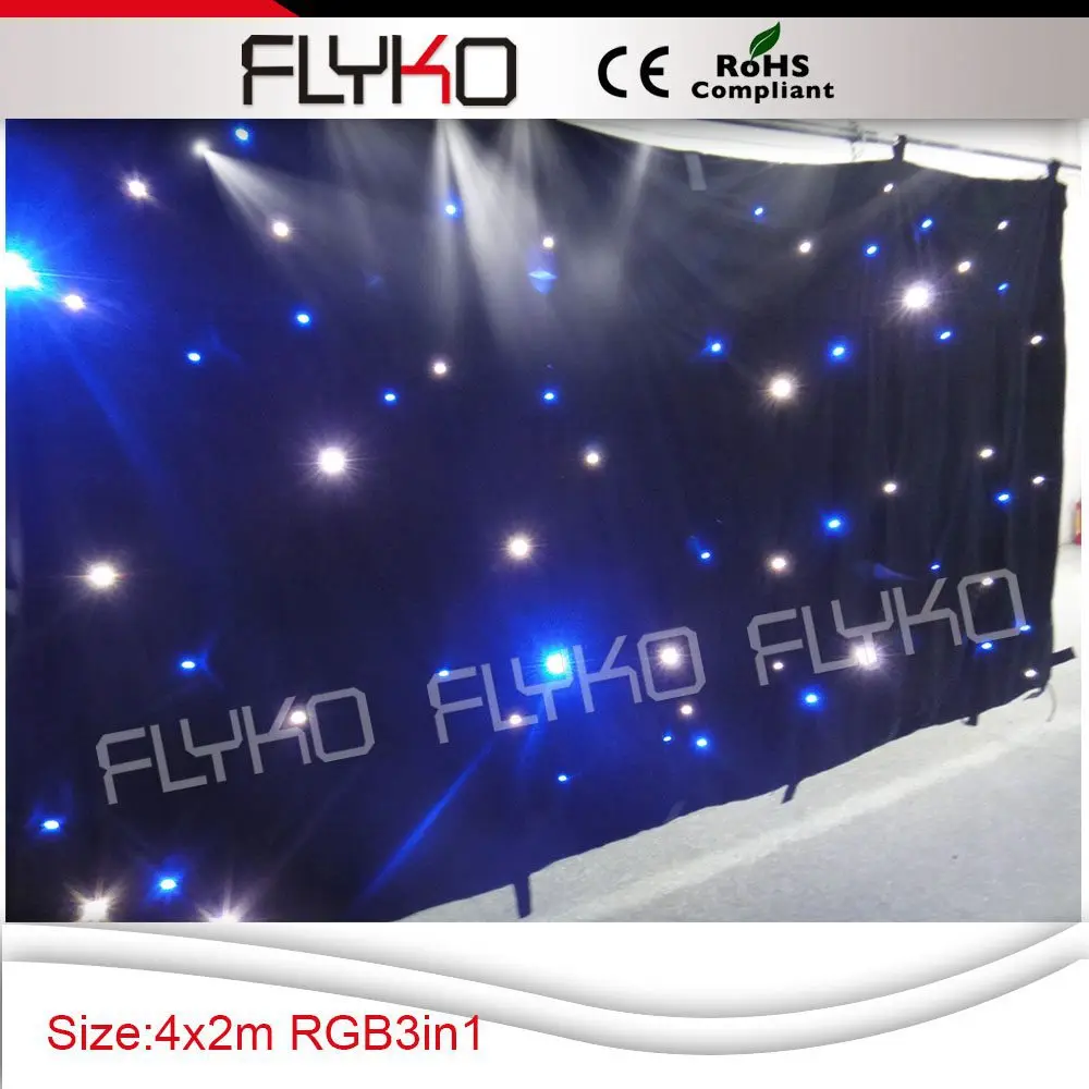 DMX controller 2x4m led star cloth stage backdrop free shipping price