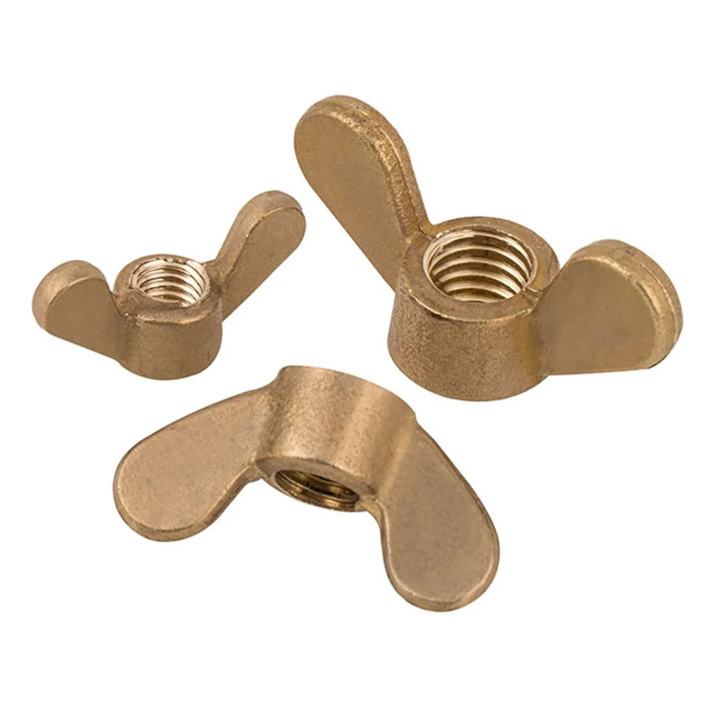 

10Pcs Brass Wing Nuts Copper Bolts & Screws 3/4/5/6/8/10/12mm Butterfly Nuts And Bolts Hardware Fasteners