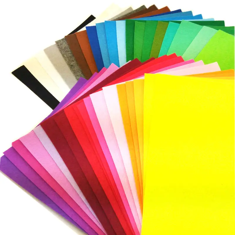 40pcs/bag 20*30cm Non Woven Felt Fabric,1mm Thickness Felts,non repeatition of 40 colors for Ornament accessories