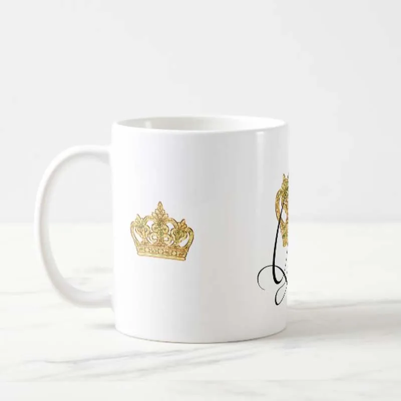 Personalized Crown Queen Coffee Mug  Custom name Tea Cup Funny Mugs Cups for Girlfriend Boyfriend Gift