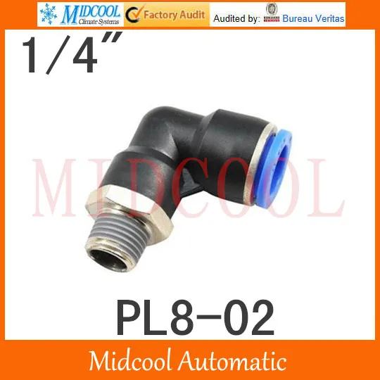 Quick connector PL8-02,8mm to 1/4