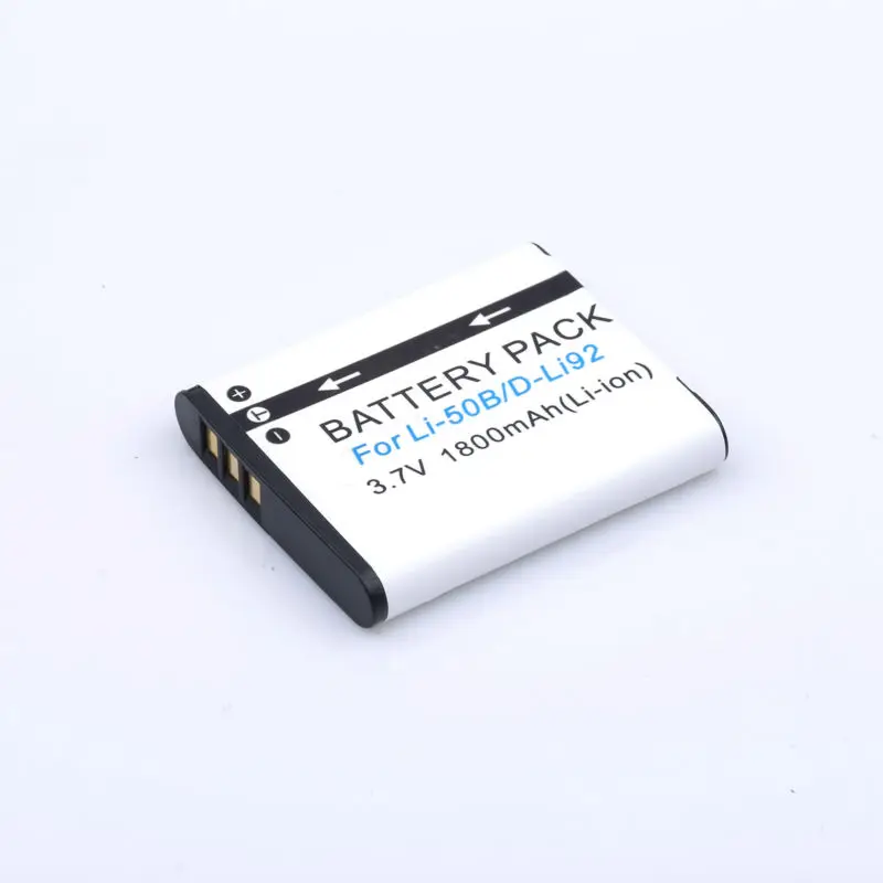 2Pcs 1800MAh Li-50B D-LI92 Li 50B D LI92กล้อง Li-Ion + USB Dual Charger สำหรับ Olympus 1020 1010 1030 Pentax X70