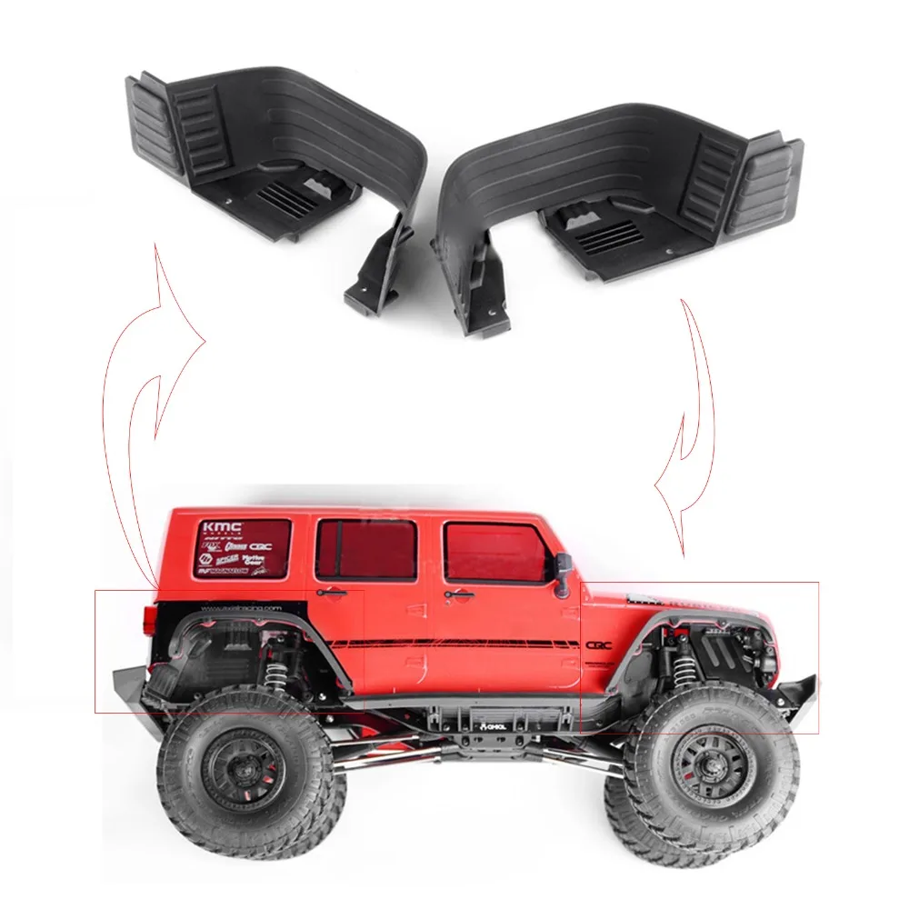 ​Plastic Front /Rear Inner Fender Wells /Mudguard For Axial SCX10 II Cherokee Body Ax90046 Ax90047 RC Crawler Car Parts