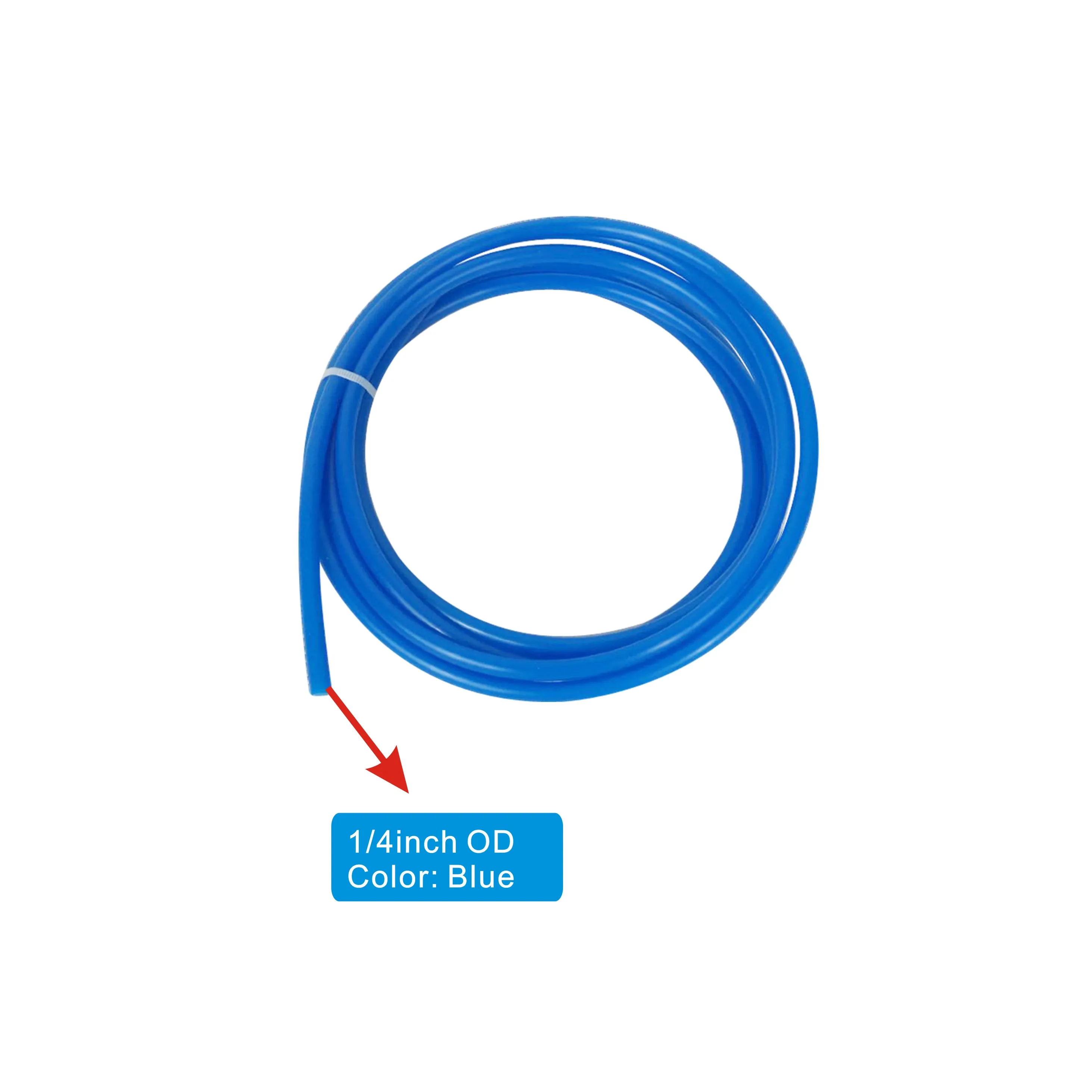 Tube PE de 1/4 pouces, tuyau de 10 mètres (30 pieds) de long pour système de filtre à eau RO/machine à glaçons/distributeur d'eau-bleu