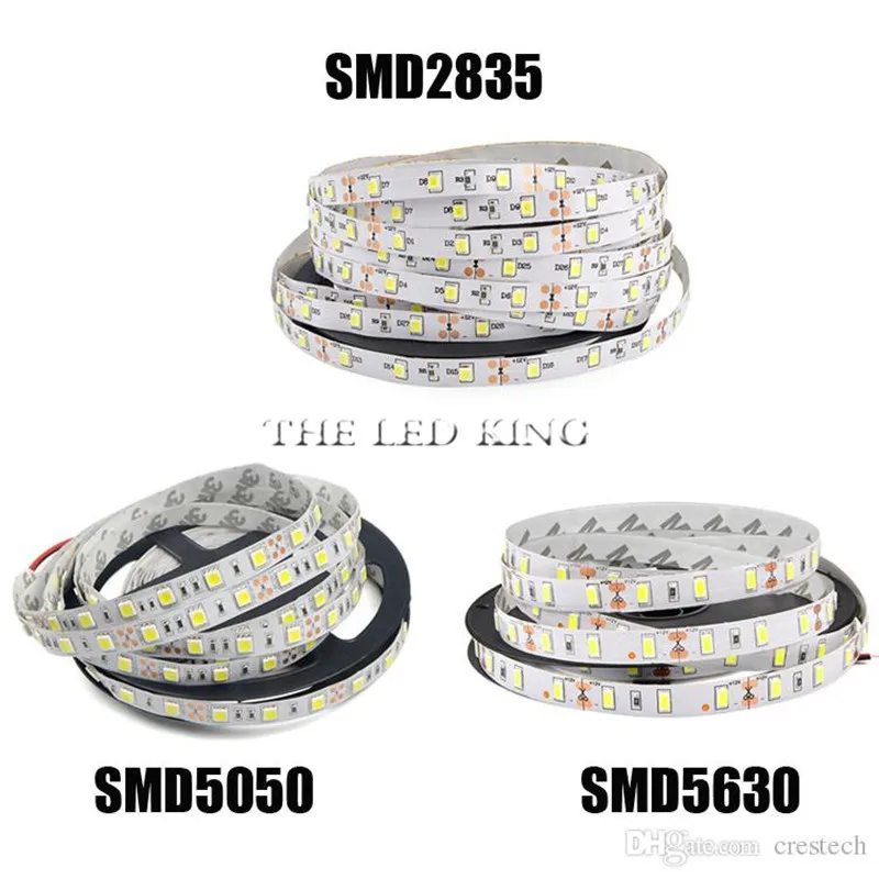 SMD 2835 RGB LED Strip Waterproof DC 12V 5M 300LED RGBW RGBWW LED Light Strips Flexible with 2A Power Adapter