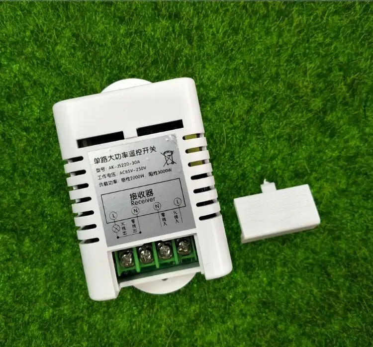 RF Wireless AC85V 110V 220V  Remote Control light Switch 1CH  30 A relay  Receiver Transmitter 433 mhz Water pump motor