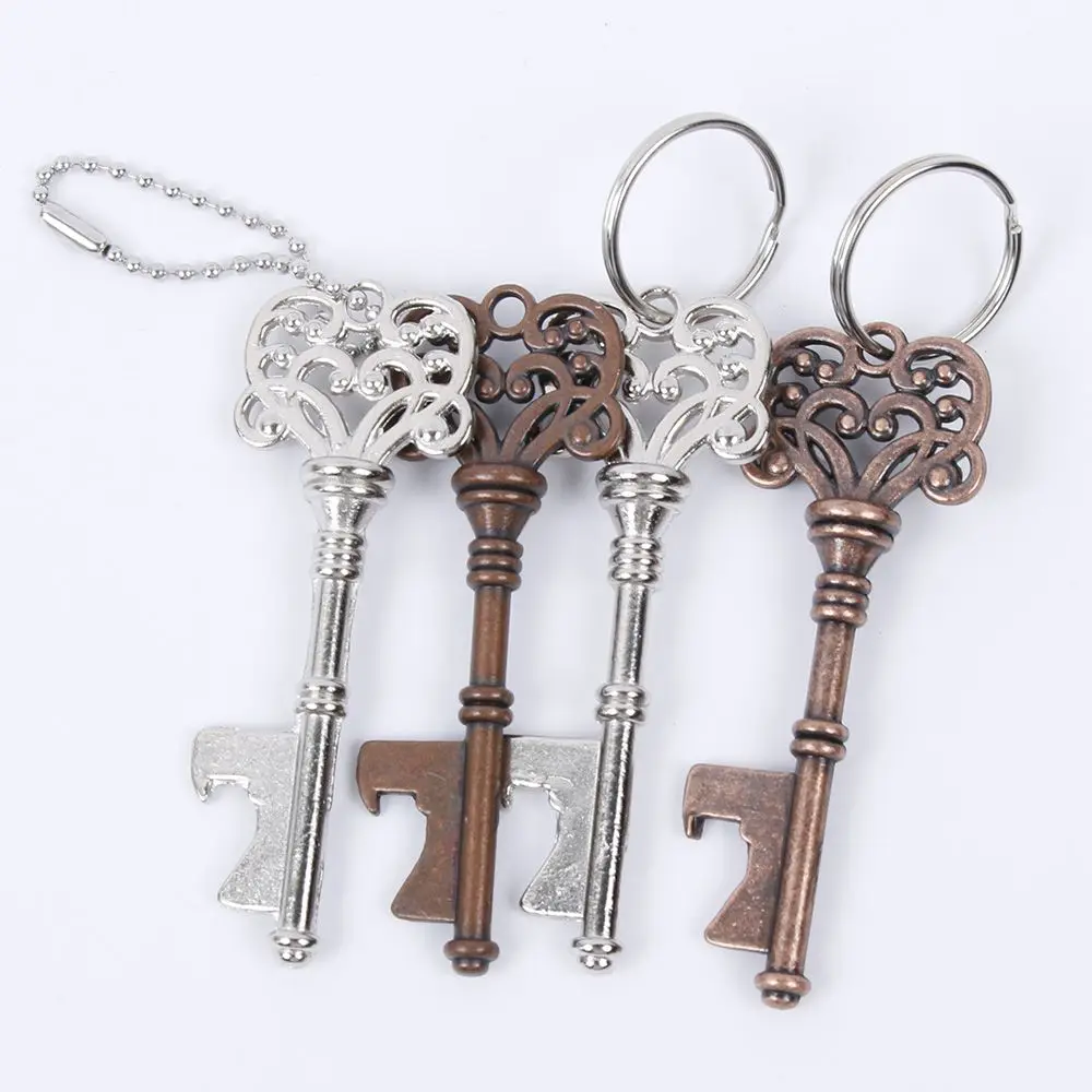 Creative Retro Metal Portable Key Beer Bottle Opener Ring Bar Hangings Keychain Keyring for Wedding Party Kitchen Accessories