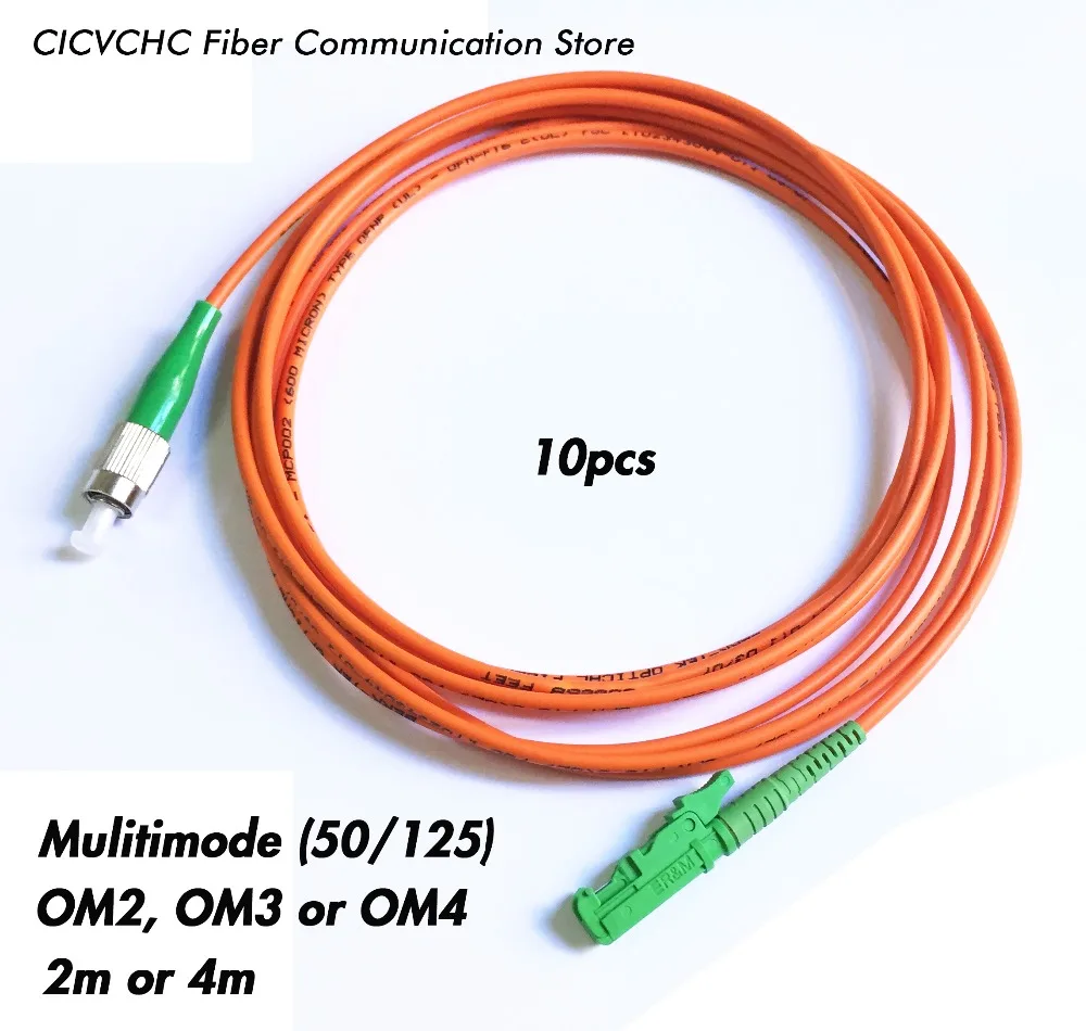 

10шт LSH(E2000)/APC-FC/APC -MM(50/125) OM2, OM3, OM4-2m, кабель/перемычка 4м-3,0мм