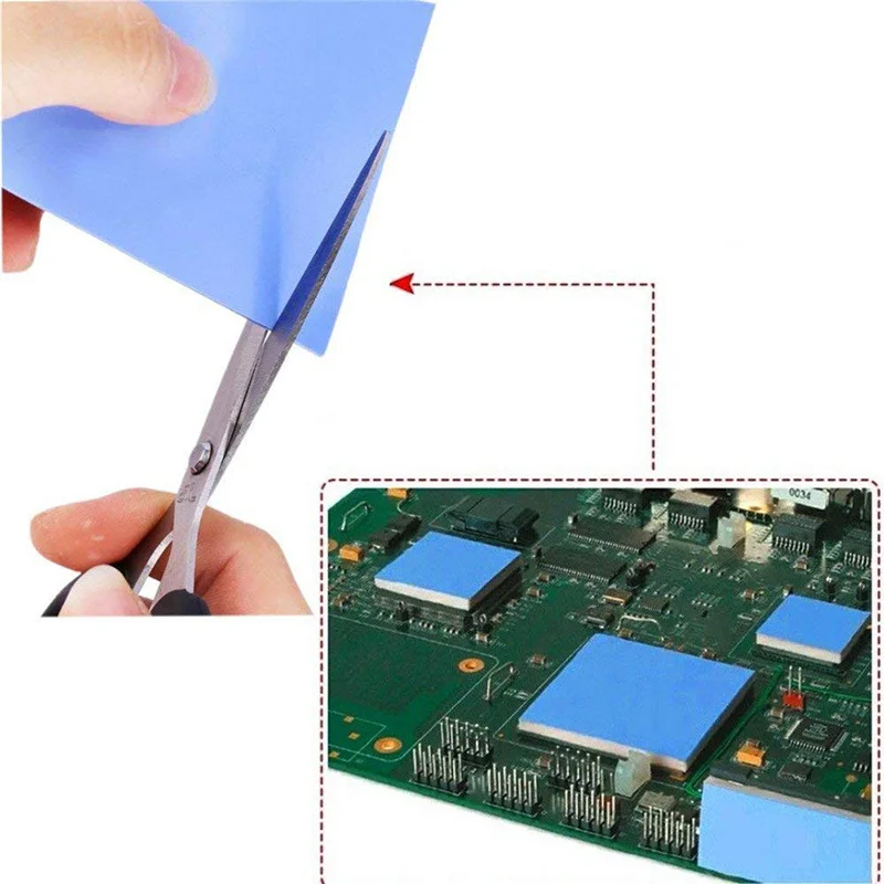 3Pcs 100x100mm Thermal Pad 0.5/1/1.5/2/2.5/3/4/5mm thickness Thermal Conductive Silicone Pad For Computer Laptop IC GPU VGA Card