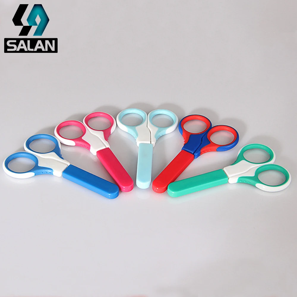 New cute stainless steel scissors with cut sets of student safety scissors children scissors baby food supplement scissors