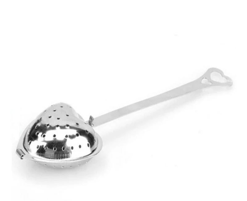 200piece/ lot Hot Amazing Love Heart Shape Style Stainless Steel Tea Infuser Teaspoon Strainer Spoon Filter Kitchen Tool 2018091