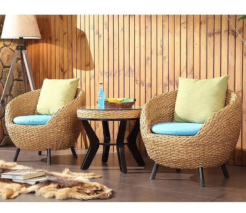 2018 new style design ratten chair living room furniture balcony table and chair 2089