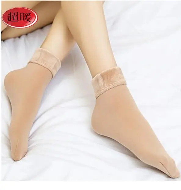 2pcs/pair Winter Wamer Women Thicken Thermal Wool Cashmere Snow Socks Seamless Velvet Boots Floor Sleeping Socks