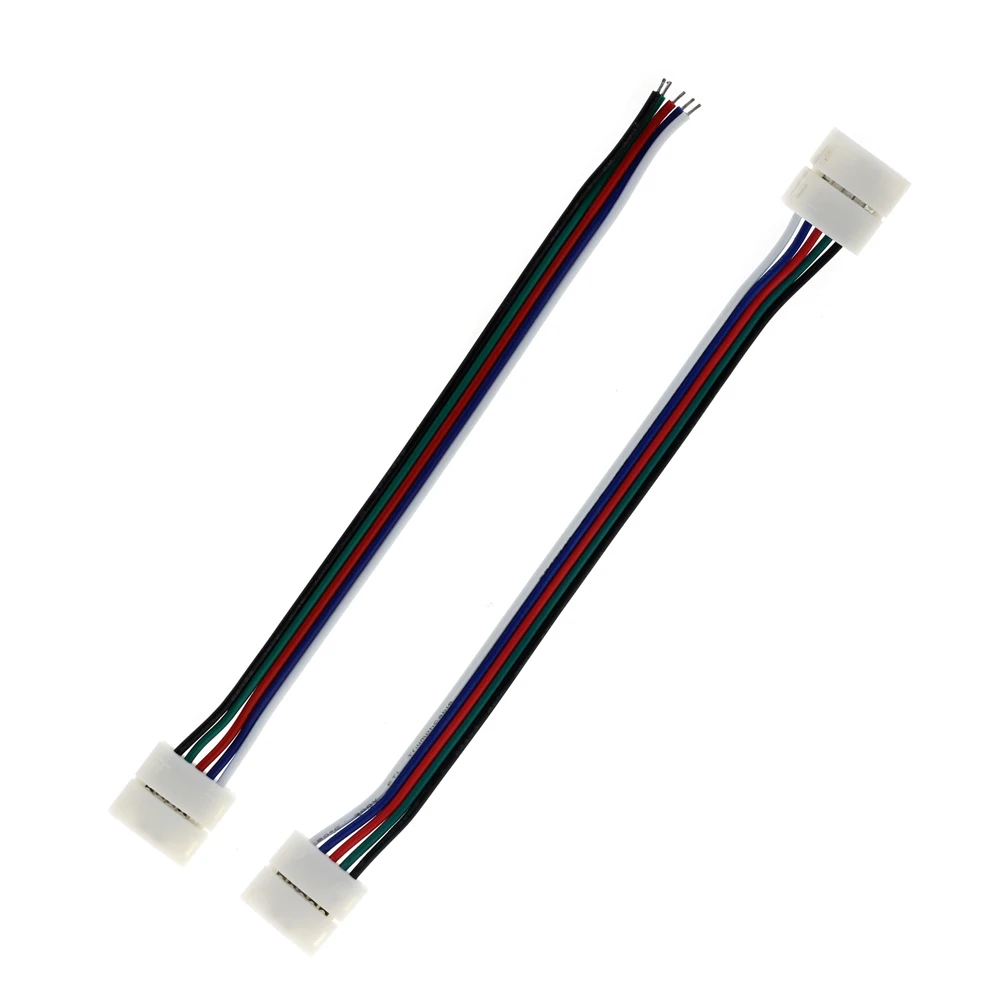 RGBW LED Strip Connector 5pin 12mm /10mm One Connector and Double Connector Free Welding Connector 5pcs/lot