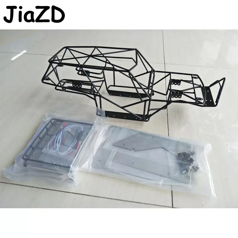 Alloy Metal Roll Cage Chassis Frame Body With roof Rack Metal Sheets for 1/10 Axial Wraith RC Car Rock DIY Crawler Racer Parts