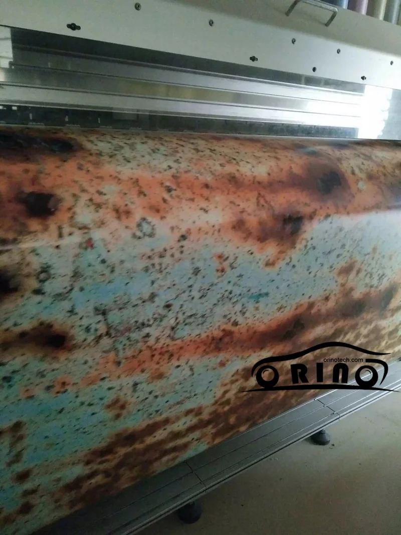 Rust Camo Print Vinyl Film Vehicle Boat Car Motorbike Wrap Sticker Sheet With Air Release ORINO Rusty Film Wrapping