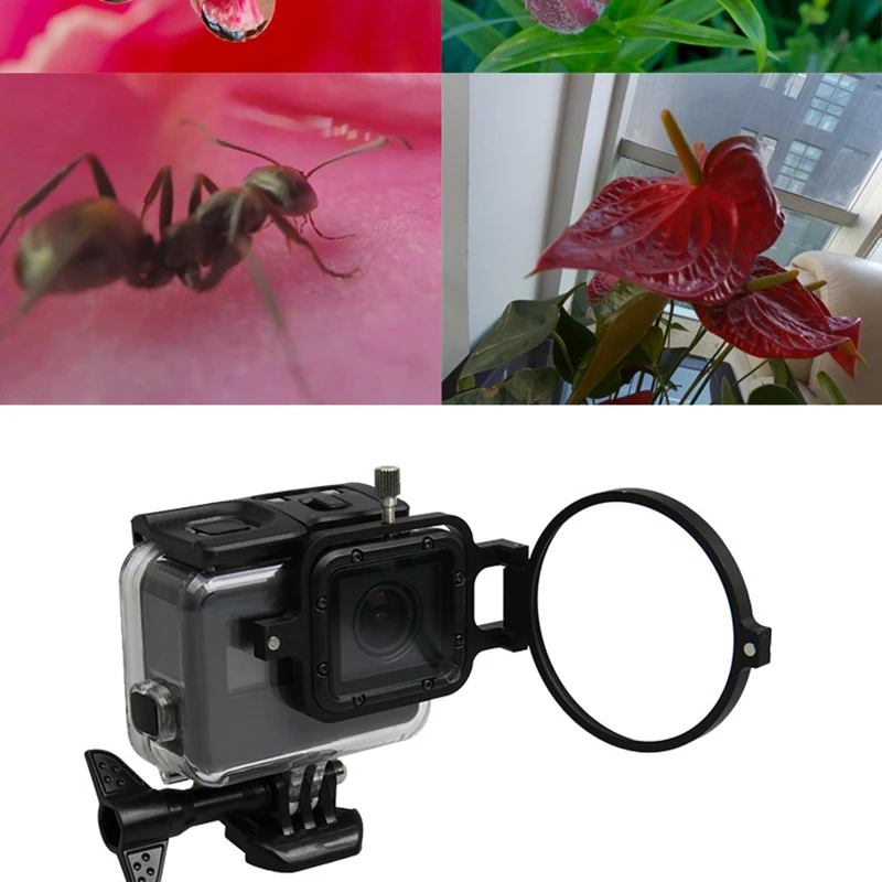 ORBMART 58mm UV Filter 16X Magnifier Macro Lens For Gopro Hero 5 6 7 Sport Action Camera Accessory