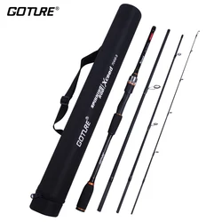 Goture Xceed Spinning Casting Carbon Fishing Rod 3.6M 3.0M 2.7M 2.4M 2.1M 1.98M Light 4 Sections Travel Rods with Portable Bag