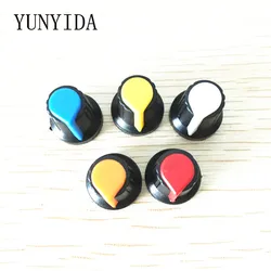 30PCS  Yellow WH148 potentiometer knob cap(copper core)Free shipping 15X17mm AG2 Yellow Orange Blue White Red 5value*6PCS=30PCS