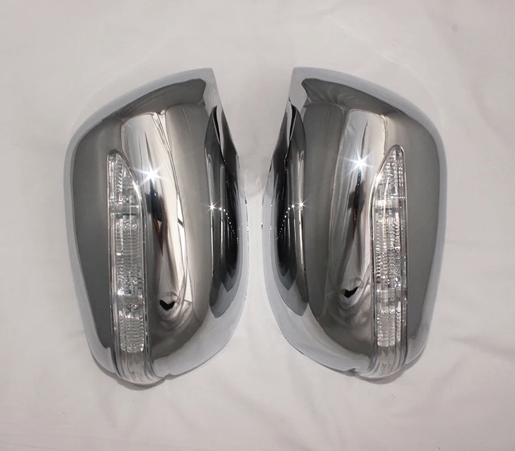 For Honda Fit Jazz 2007 2008 2009 2010 2011 2012 2014 2PCS ABS Chrome plateddoor Rearview door mirror covers with Led