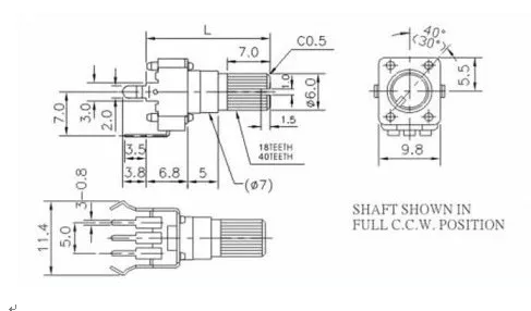 20PCS RV09 Typ Vertikale Einstellbare Potentiometer/Einstellbaren Widerstand 10K 50K B103 B503 B10K Halbachsengehäuse/Halb welle Potentiometer