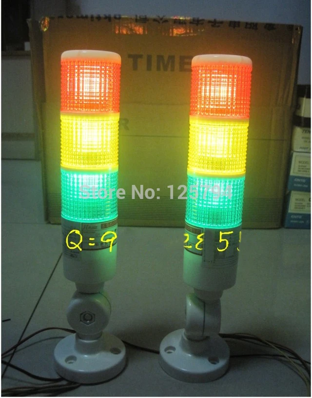 12pcs TD-50 LED warning light 24V 3 layers machine three-color warning light indicating multilayer folding tower lights