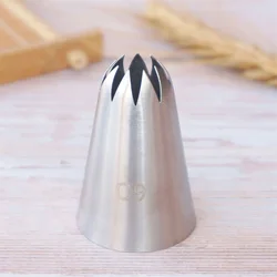 #C9 Large Size Piping Nozzle Cake Cream Decoration Stainless Steel Icing Tips Cupcake Pastry Tools 9 Teeth Close Star