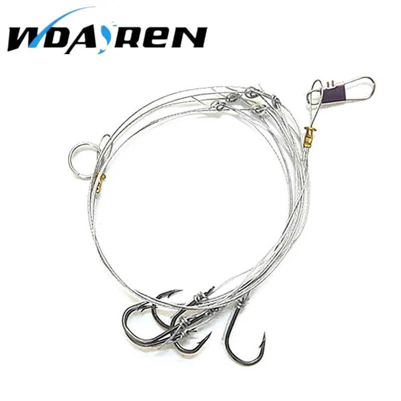 WDAIREN 2Pcs String Hook Explosion Fishhooks Carbon Steel Bait Holder Fishing Hooks Set 5# 6# 7# 8# 9# 10# 12# 15#