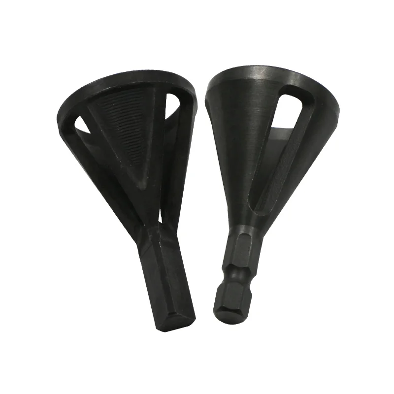 Vástago triangular hexagonal de acero inoxidable, herramientas de extracción de rebabas para broca de perforación de madera, herramienta de chaflán externo