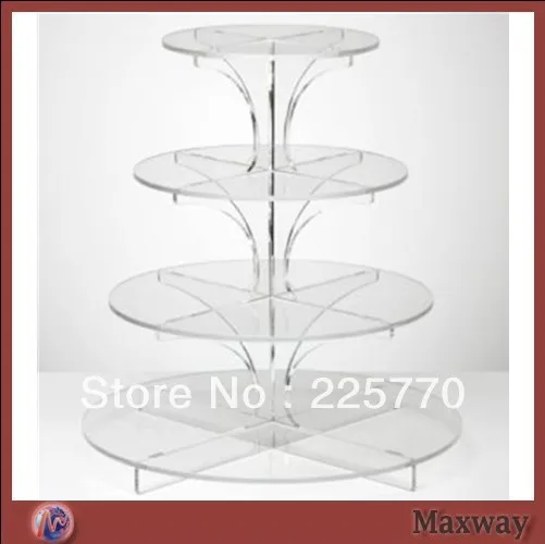 

Crystal 4 tiers round acrylic cupcake stand