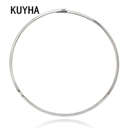 Stainless Steel Necklace Round Statement Punk Style Choker For Girl Boy Femme Jewelry Bijoux Collares