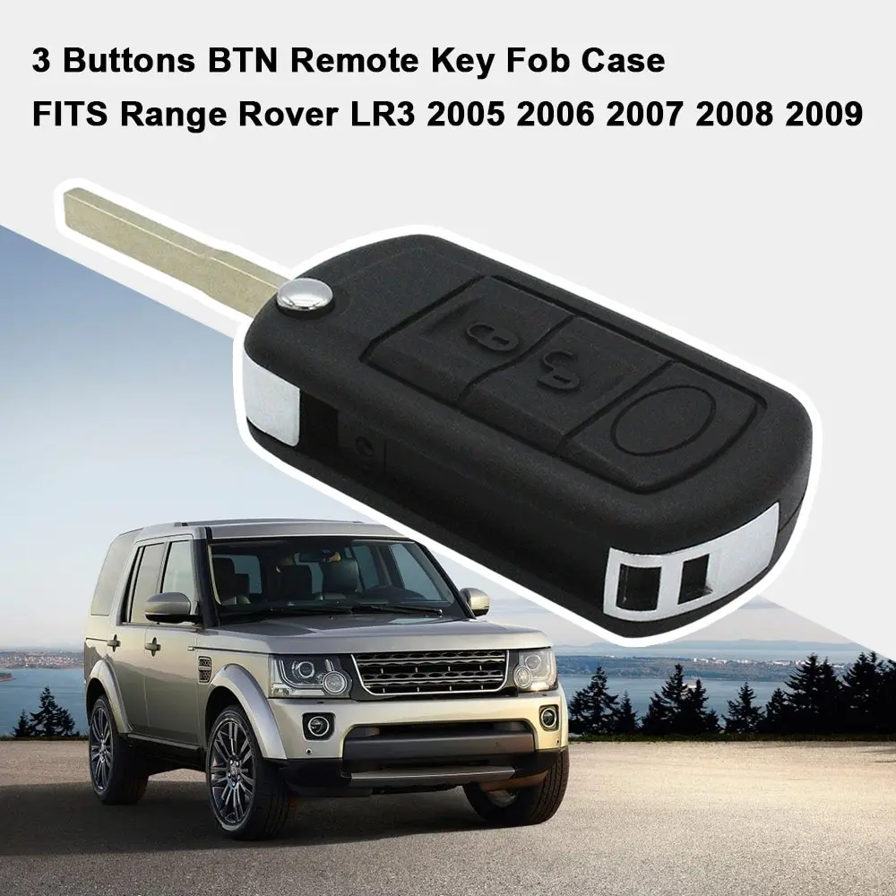 

3 Buttons BTN Remote Key Fob Case Fit for Range Rover Sport, for Range Rover, for Land Rover Discovery 3