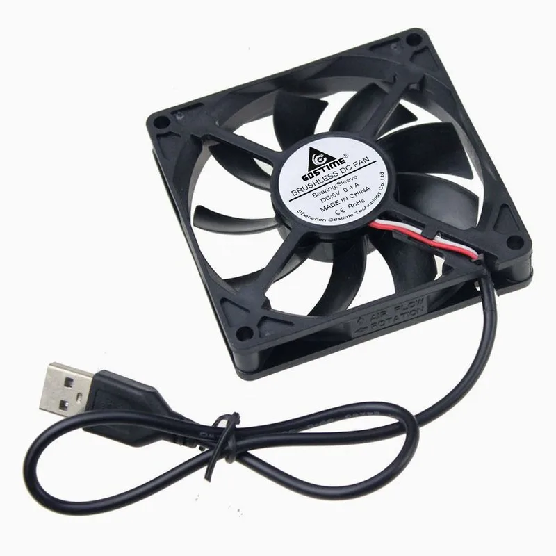 Gdstime 1 piece DC 5V 80x80x15mm 8cm USB Connector Computer Case Cooling Fan 80mm x 15mm 8015 3 inch