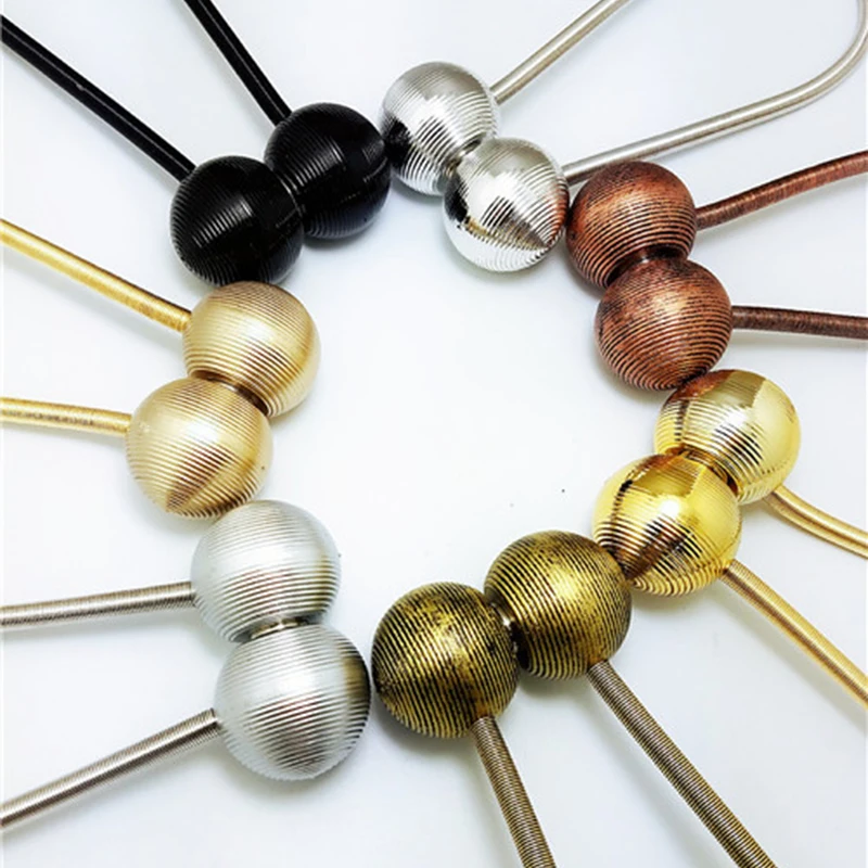 2019 New Magnetic Pearl Ball Curtain Tiebacks Tie Backs Holdbacks Buckle Clips Accessory Curtain Tieback Home Attache Rideau