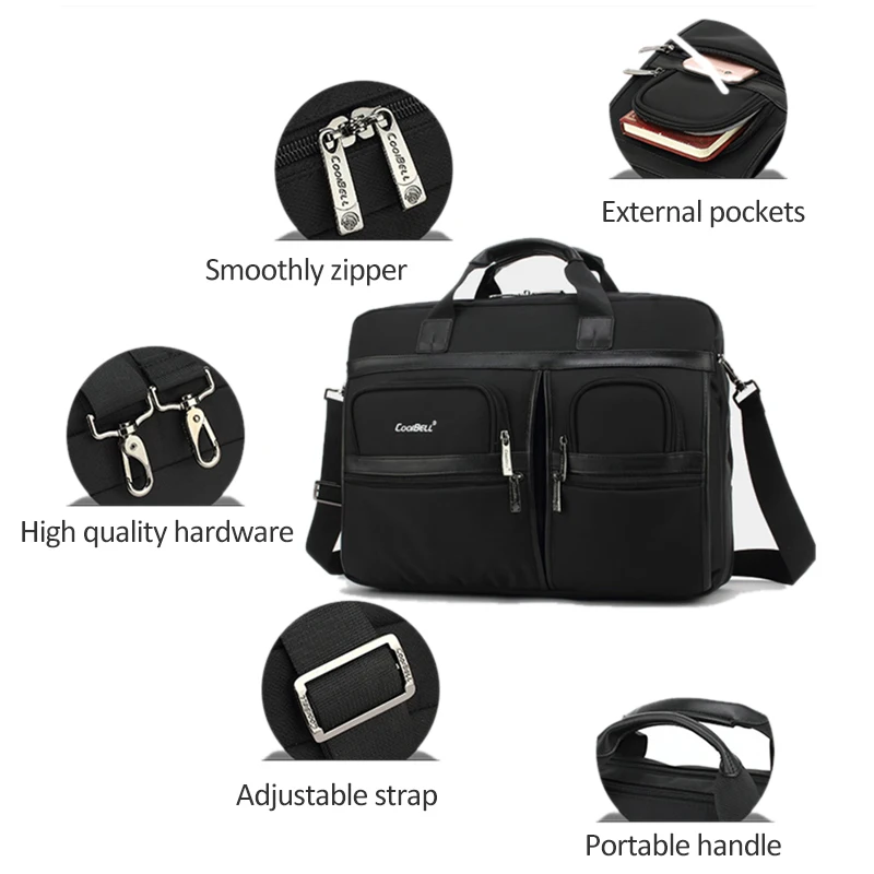 Simple Brand Business Men Briefcase Bag Luxury Laptop Bag Women Large Capacity Shoulder Bag Men\'s Shockproof Satchel Bags XA155C