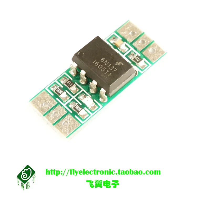 5pcs 6N137 High speed Optocoupler isolation module Signal level conversion 3.3V 5V 12V 24V NPN optocoupler isolation 200KHz